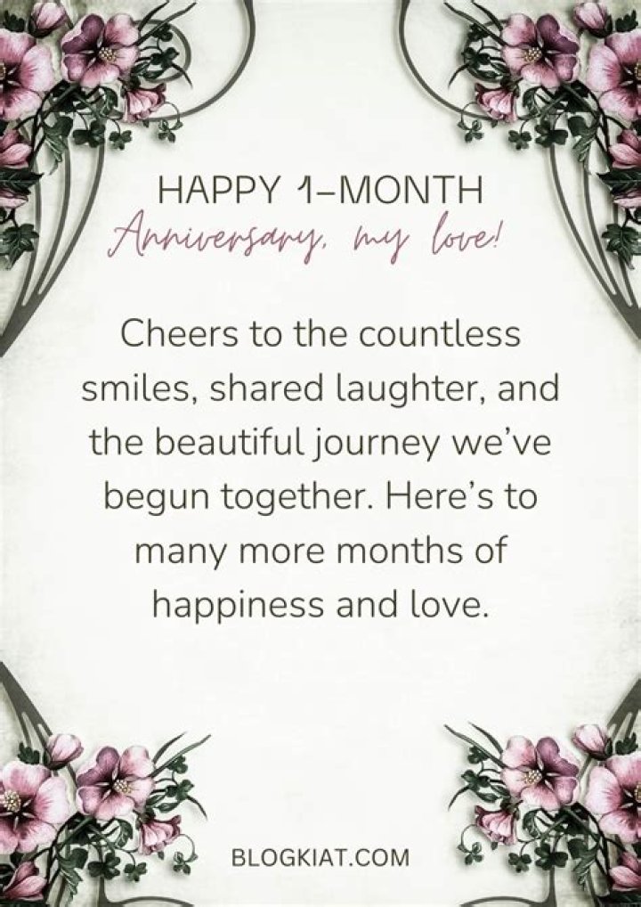 Happy 1 Month Anniversary: Celebrating Love and Commitment